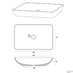 Waskom Cipi Beton Vasca 56.5x37x12cm Rechthoek Beton Grijs -Sealkin Badkamermeubilair Winkel 044beton vasca tec