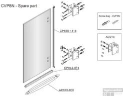 B&w-luxury Bagno Badwand 80x140cm. Chroom-helder Clean -Sealkin Badkamermeubilair Winkel 10479