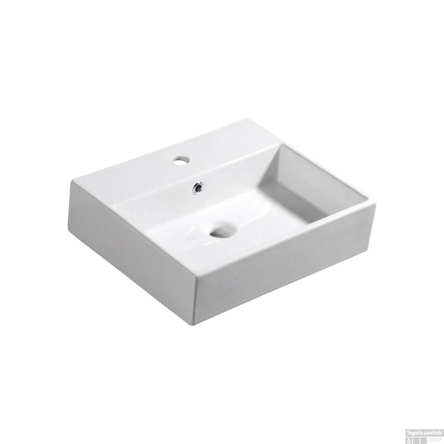 Wastafel Sapho Purity Rechthoekig 50x42 Cm Keramiek Wit