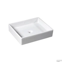 Wastafel Opbouw Sapho Purity Rechthoekig 50x42x11.5 Cm Keramiek Wit