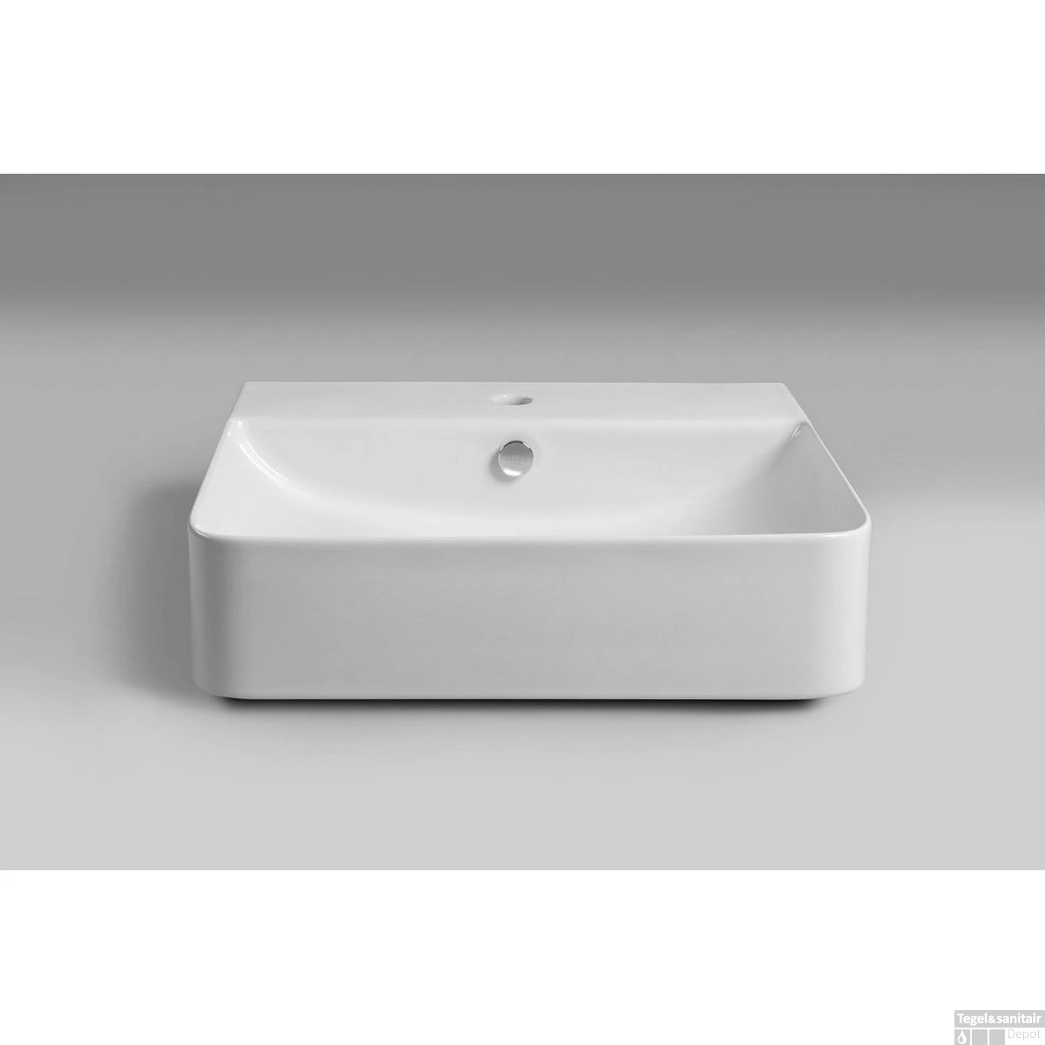 Wastafel Semi Inbouw Sapho Sott Aqua Rechthoekig 59x49x15 Cm Keramiek Wit 6 Wastafel Semi Inbouw Sapho Sott Aqua Rechthoekig 59x49x15 Cm Keramiek Wit - Afbeelding 4