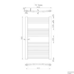 Handdoekradiator Sapho Alya Gebogen 45x80 Cm 274W Chroom -Sealkin Badkamermeubilair Winkel 1110 01 handdoekradiator sapho alya gebogen 45x80 cm 274w chroom 3