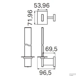 Reserverolhouder Haceka Edge Hangend Chroom -Sealkin Badkamermeubilair Winkel 1208440tech