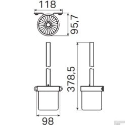 Toiletborstel Haceka Ixi 38x10 Cm RVS 7 Toiletborstel Haceka Ixi 38x10 Cm RVS -Sealkin Badkamermeubilair Winkel 1208474 tech