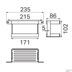 Badkamerrekje Haceka Ixi 60x11 Cm RVS -Sealkin Badkamermeubilair Winkel 1208501 tech