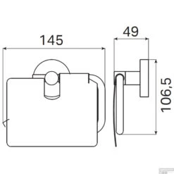 Toiletrolhouder Haceka Kosmos Met Klep Mat Zwart -Sealkin Badkamermeubilair Winkel 1208518 tech
