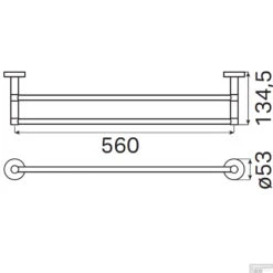 Dubbele Wandhanddoekhouder Haceka Kosmos 60 Cm Chroom 7 Dubbele Wandhanddoekhouder Haceka Kosmos 60 Cm Chroom -Sealkin Badkamermeubilair Winkel 1208560 tech