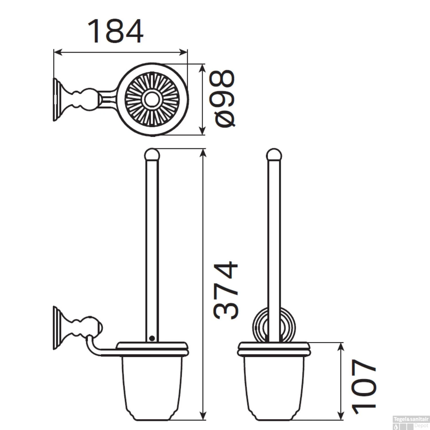 Toiletborstelset Haceka Allure Chroom 6 Toiletborstelset Haceka Allure Chroom - Afbeelding 4