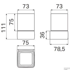 Bekerhouder Haceka Aline Brushed 7,4x11,4 Cm Keramiek Geborsteld Zilver -Sealkin Badkamermeubilair Winkel 1208594tech