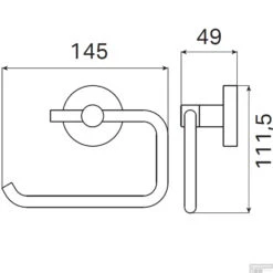 Toiletrolhouder Haceka Kosmos Tec Mat Chroom -Sealkin Badkamermeubilair Winkel 1208602tech