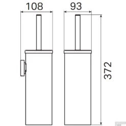 Toiletborstelhouder Haceka Kosmos Tec Hangend Mat Chroom 7 Toiletborstelhouder Haceka Kosmos Tec Hangend Mat Chroom -Sealkin Badkamermeubilair Winkel 1208604tech
