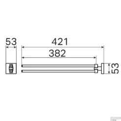 Handdoekhouder Haceka Mezzo Tec 46 Cm Draaibaar Mat Chroom -Sealkin Badkamermeubilair Winkel 1208668 tech