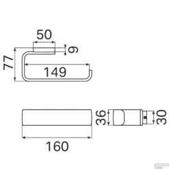 Toiletrolhouder Haceka Aline Grey 15,6x3,5 Cm Aluminium Mat Grijs -Sealkin Badkamermeubilair Winkel 1208687 tech