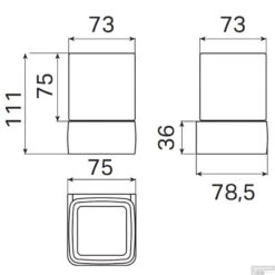 Bekerhouder Haceka Aline Grey 7,4x11,4 Cm Keramiek Mat Grijs -Sealkin Badkamermeubilair Winkel 1208692 tech
