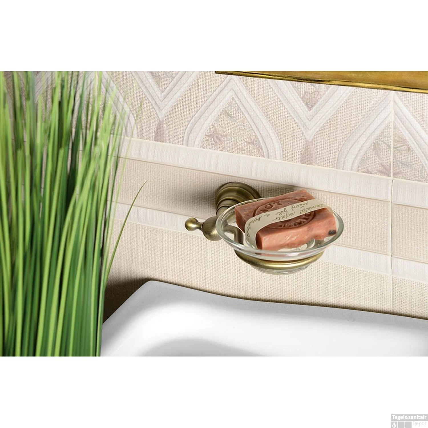 Zeephouder Sapho Diamond Hangend 14.9x5 Cm Brons / Glas 6 Zeephouder Sapho Diamond Hangend 14.9x5 Cm Brons / Glas - Afbeelding 4