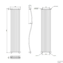 Designradiator Sapho Onda Gebogen 40x170cm 425W Chroom -Sealkin Badkamermeubilair Winkel 1801 05 designradiator sapho onda gebogen 40x170cm 425w chroom 4