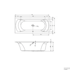 Ligbad Riho Linares 180x80 Velvet White (Mat Wit) -Sealkin Badkamermeubilair Winkel 180x80