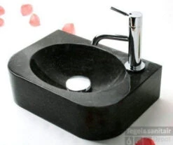 FonteinPack Flow Hardsteen Rechts 35x24x10cm (Keuze Uit 18 Kranen)