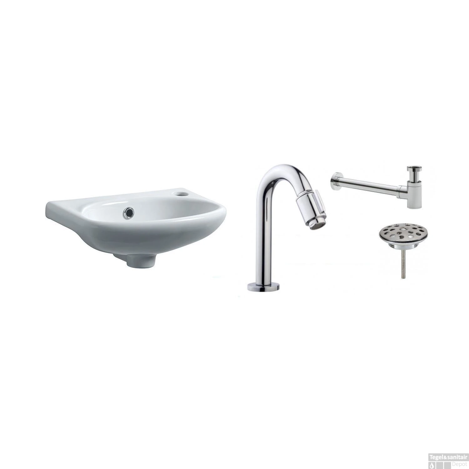 FonteinPack Trevi Keramiek 38x25x9 Cm Chroom (Keuze Uit 20 Kranen) 7 FonteinPack Trevi Keramiek 38x25x9 Cm Chroom (Keuze Uit 20 Kranen) - Afbeelding 5