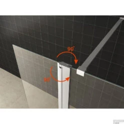 Wiesbaden Zijwand 30x200 Cm + Scharnierprofiel 10mm NANO Glas -Sealkin Badkamermeubilair Winkel 20.3842 4