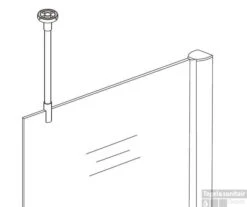 Plafond Stabilisatiestang BWS Inkortbaar Rond 100cm Mat Zwart -Sealkin Badkamermeubilair Winkel 20.3866 1 3