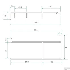 BWS Erie Verbredingsprofiel Voor Douchewand Aluminium 3x202 Cm -Sealkin Badkamermeubilair Winkel 20.3882 3 1