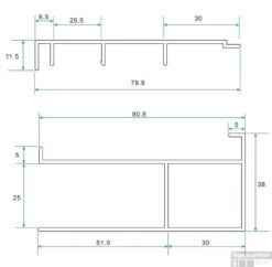 BWS Erie Verbredingsprofiel Voor Douchewand Aluminium 3x200 Cm -Sealkin Badkamermeubilair Winkel 20.3882 1 1