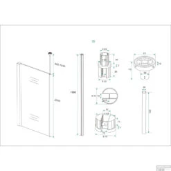 Verticale Stabilisatiestang Met Plafond Bevestiging Wiesbaden Chroom Voor 10 Mm -Sealkin Badkamermeubilair Winkel 20.3894