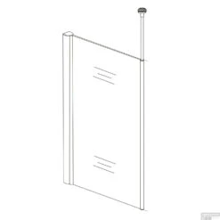 Verticale Stabilisatiestang Met Plafond Bevestiging BWS Voor 10 Mm Wand Mat Zwart -Sealkin Badkamermeubilair Winkel 20.3894 1 2