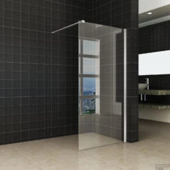 Douchewand Wiesbaden Met RVS Profiel 120x200 Cm 10mm NANO Glas