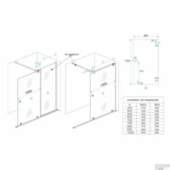 Schuifbare Verleng Inloopdouche Wiesbaden 100x200 Cm Op Rail 10mm NANO Glas -Sealkin Badkamermeubilair Winkel 20.3995 7