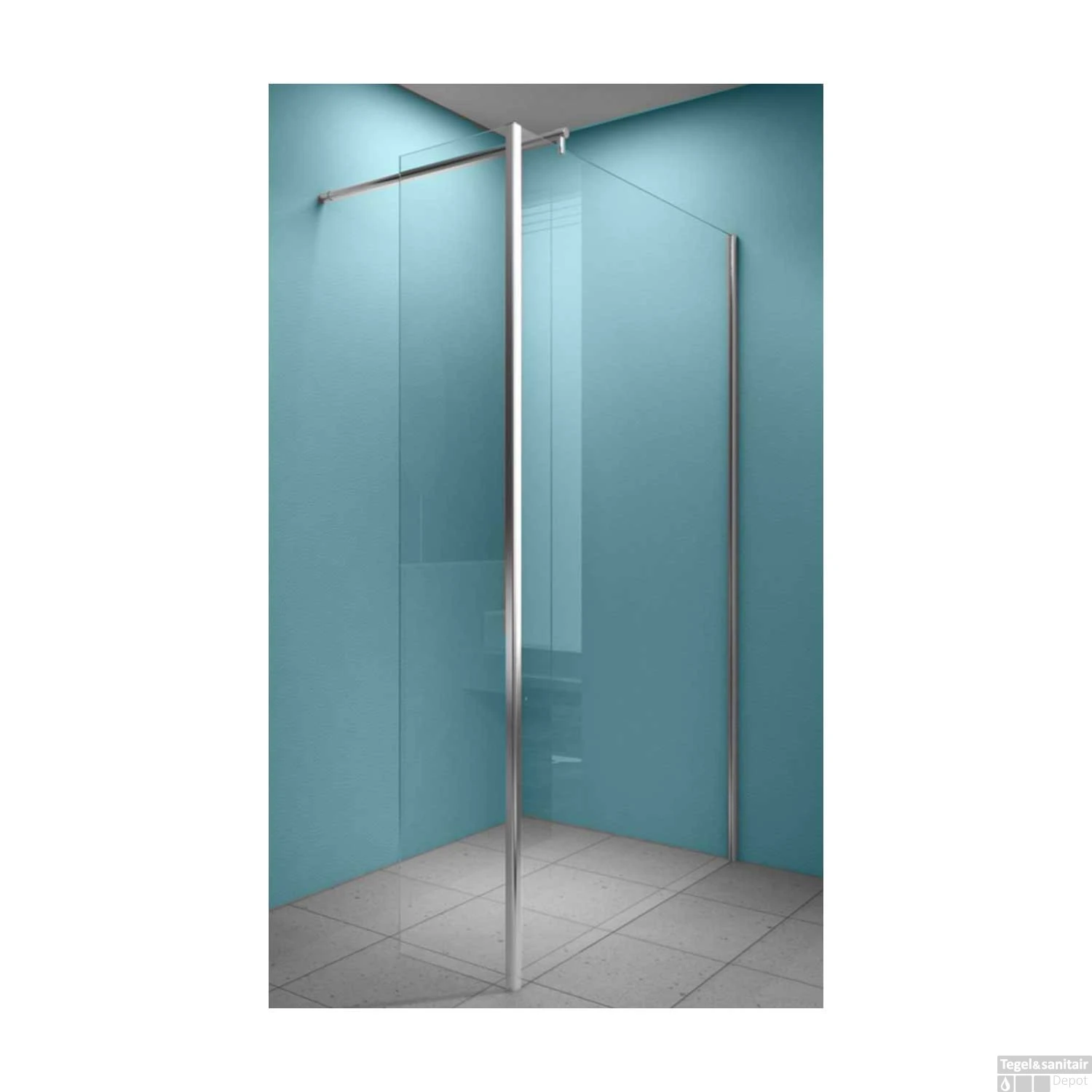 Inloopdouche Wiesbaden Met Zijwand 30cm 80x200cm 8mm NANO Coating 6 Inloopdouche Wiesbaden Met Zijwand 30cm 80x200cm 8mm NANO Coating - Afbeelding 4