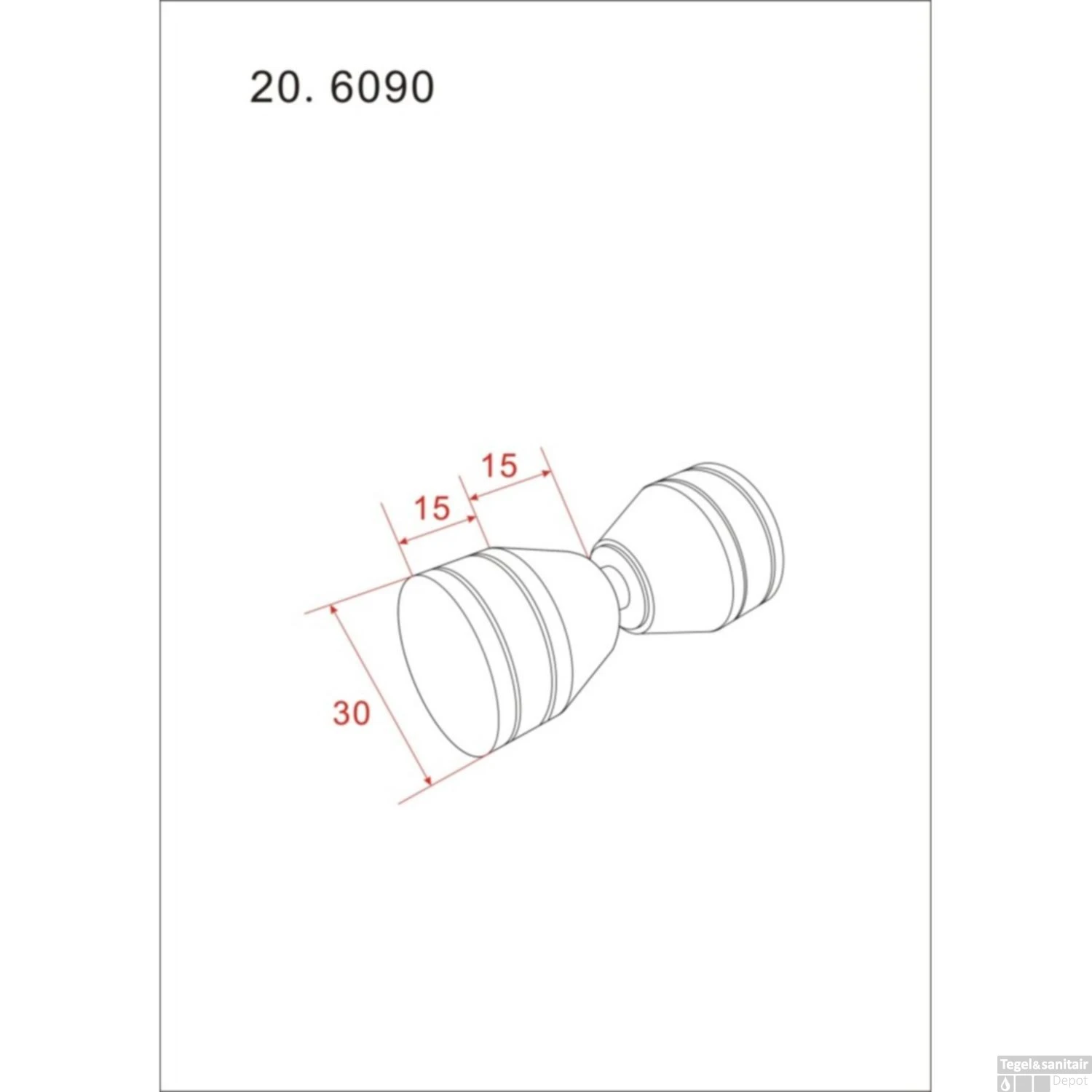 Losse Deurknop Wiesbaden Type 2 Chroom 4 Losse Deurknop Wiesbaden Type 2 Chroom - Afbeelding 2