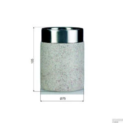 Tandenborstelhouder Sapho Stone Vrijstaand 10.5x7.5 Cm Polyresin Beige -Sealkin Badkamermeubilair Winkel 22010111 tandenborstelhouder sapho stone vrijstaand 10.5x7.5 cm polyresin beige 2