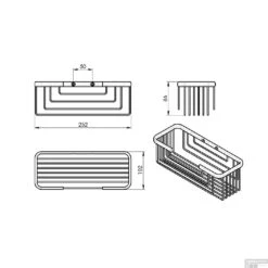 Draadmand Sapho Smart 25.2x8.6x10.2 Cm Mat Zwart -Sealkin Badkamermeubilair Winkel 2419 14 draadmand sapho smart 25.2x8.6x10.2 cm mat zwart tech