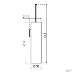 Accessoireset Qisani Flow Toiletruimte Geborsteld Mat Zwart -Sealkin Badkamermeubilair Winkel 25631 01 m0340 080 qisani flow wandtoiletborstel met houder 7