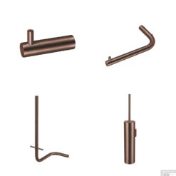 Accessoireset Qisani Flow Toiletruimte Geborsteld Copper