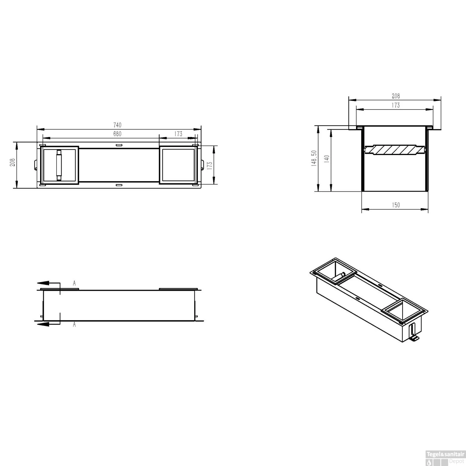 Inbouw Toiletrolhouder En Reserverolhouder Wiesbaden Mat Zwart 6 Inbouw Toiletrolhouder En Reserverolhouder Wiesbaden Mat Zwart - Afbeelding 4