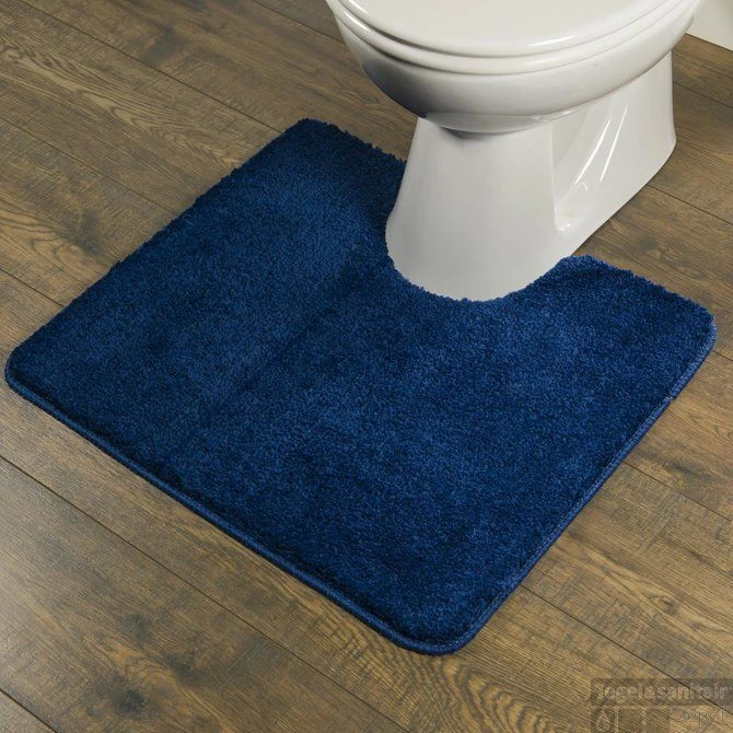 Toiletmat Sealskin Angora 100% Polyester 60x55x2 Cm Blauw 3 Toiletmat Sealskin Angora 100% Polyester 60x55x2 Cm Blauw