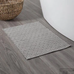 Badmat Sealskin Trellis 60x90 Cm Katoen Grijs