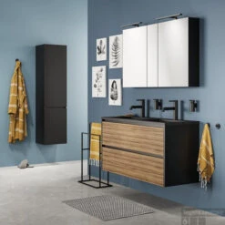 Badmat Sealskin Trellis 60x90 Cm Katoen Zwart -Sealkin Badkamermeubilair Winkel 294213619 sfeer 4