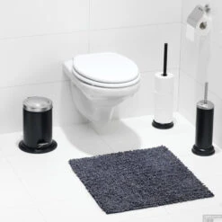 Bidetmat Sealskin Misto Chenille Katoen 60x60 Cm Zwart -Sealkin Badkamermeubilair Winkel 294616819 sfeer 2