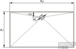 Huppe Easystep Douchebak 90 X 80 X 3 Cm. Wit -Sealkin Badkamermeubilair Winkel 29724
