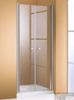 Huppe 501 Design Pendeldeur 90x190 Cm. In Nis Matzilver-helder Glas