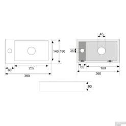 Fonteinset Mat Wit Wiesbaden Color Chroom (kraangat Links) -Sealkin Badkamermeubilair Winkel 32.1496
