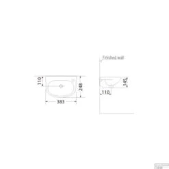 FonteinPack Trevi Keramiek 38x25x9 Cm RVS (Keuze Uit 8 Kranen) -Sealkin Badkamermeubilair Winkel 32.3481 tech 1