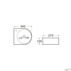 FonteinPack Erato Keramiek 34x27 Cm RVS (Keuze Uit 8 Kranen) -Sealkin Badkamermeubilair Winkel 32.3491 tech 1