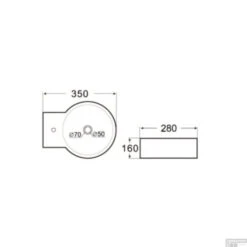 FonteinPack Kronos Keramiek 35x28 Cm Chroom (Keuze Uit 20 Kranen) -Sealkin Badkamermeubilair Winkel 32.3492 tech