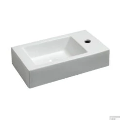 FonteinPack Rhea Keramiek Rechts 45.5x26x12cm Chroom (Keuze Uit 20 Kranen) -Sealkin Badkamermeubilair Winkel 32.3495 file 2 13