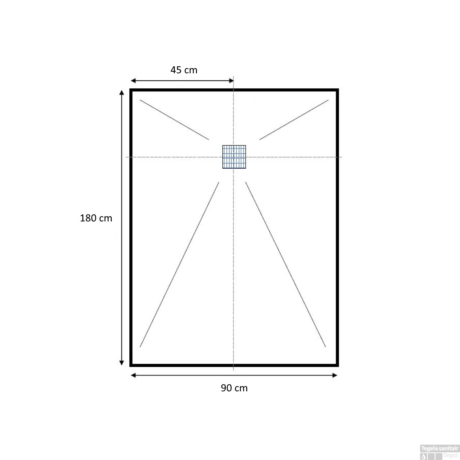 Douchebak BWS Elsa Composiet Anti-slip 180x90x3 Cm Mat Wit 4 Douchebak BWS Elsa Composiet Anti-slip 180x90x3 Cm Mat Wit - Afbeelding 2